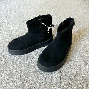NWT Kids Zara Ankle Lined Winter Boot Black size 13.5